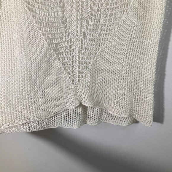Womens Cabi Open Knit Linen Tank Top Cream S Linen - Picture 5 of 8